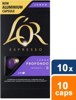 L'OR Lungo Profondo Koffiecups - Intensiteit 8/12 - 10 X 10 Capsules 25 L'OR Lungo Profondo Koffiecups - Intensiteit 8/12 - 10 X 10 Capsules -Eten En Drinken 909x1200 4