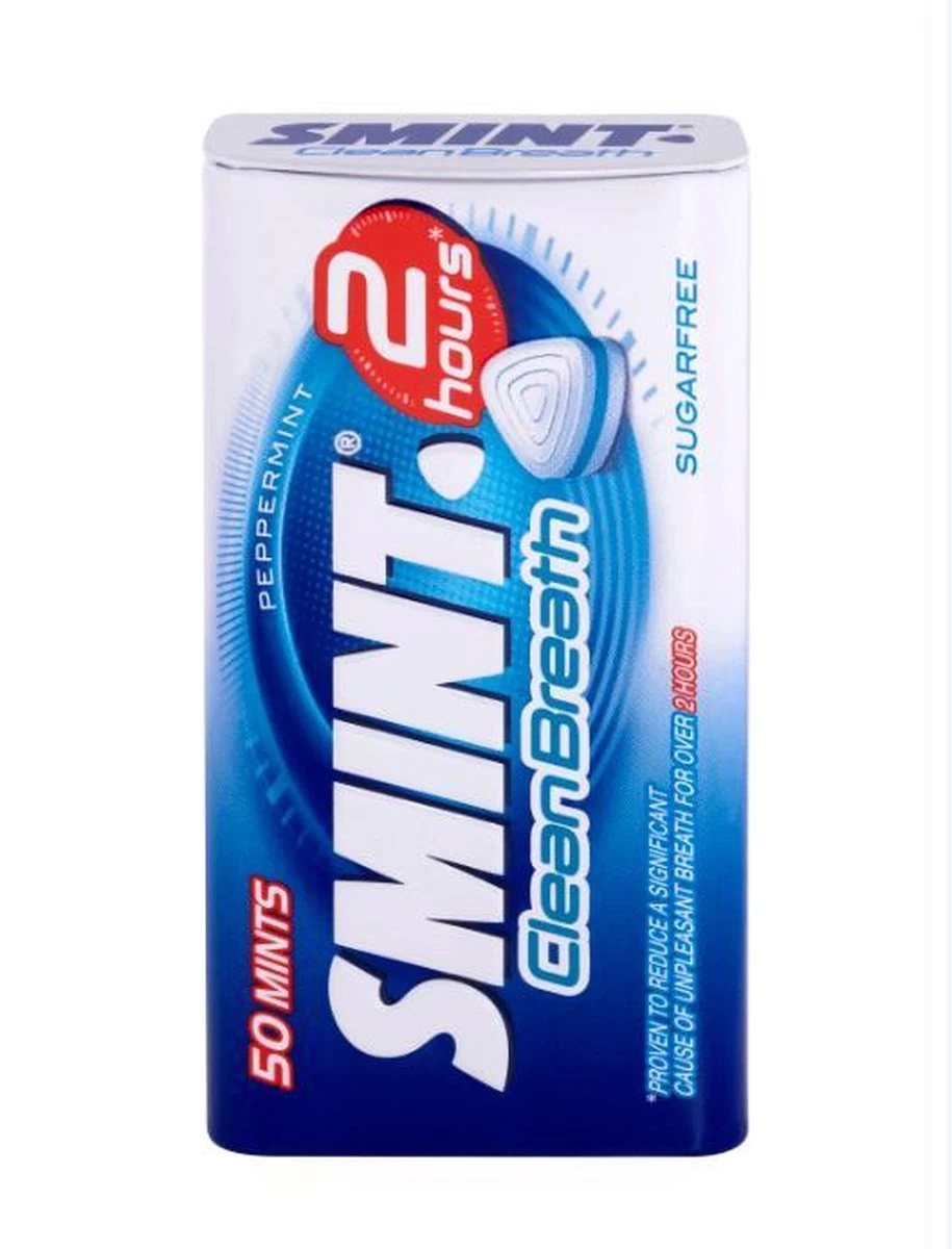 Smint Clean Breath Peppermint Pepermunt Snoep - Verfrissing - Suikervrij - 12 Blikjes 4 Smint Clean Breath Peppermint Pepermunt Snoep - Verfrissing - Suikervrij - 12 Blikjes - Afbeelding 2