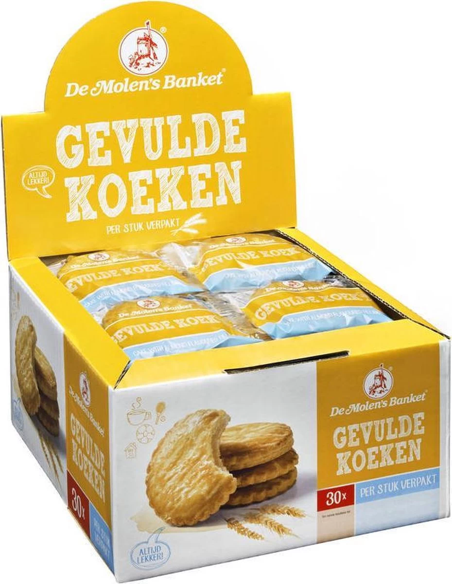 De Molen's Banket - Gevulde Koeken - 30 X 50gr 4 De Molen's Banket - Gevulde Koeken - 30 X 50gr - Afbeelding 2