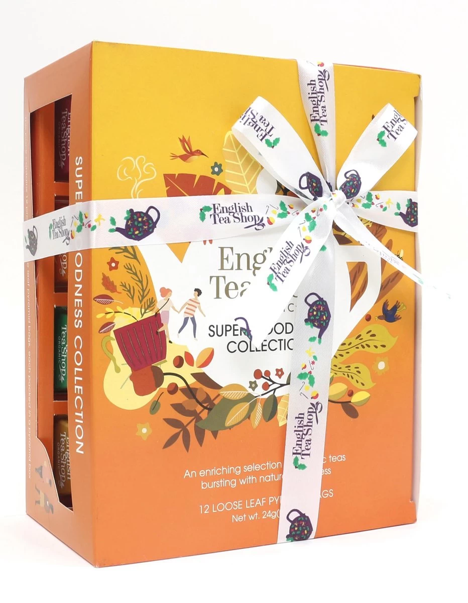 Biologisch Theegeschenk – Super Goodness Tea Collectie - Thee Cadeau - Thee Geschenkset - Cadeaupakket - 12 Piramidezakjes – 6 Verschillende Theesmaken 3 Biologisch Theegeschenk – Super Goodness Tea Collectie - Thee Cadeau - Thee Geschenkset - Cadeaupakket - 12 Piramidezakjes – 6 Verschillende Theesmaken
