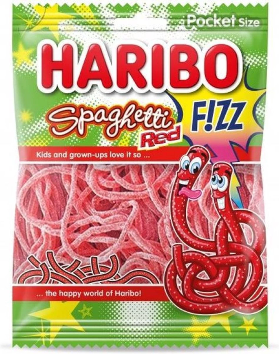 Haribo Zure Spaghetti Rood - 28 X 70gr 5 Haribo Zure Spaghetti Rood - 28 X 70gr - Afbeelding 3