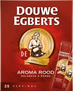 Douwe Egberts Aroma Rood Sticks Oploskoffie - 6 X 25 Zakjes -Eten En Drinken 954x1200