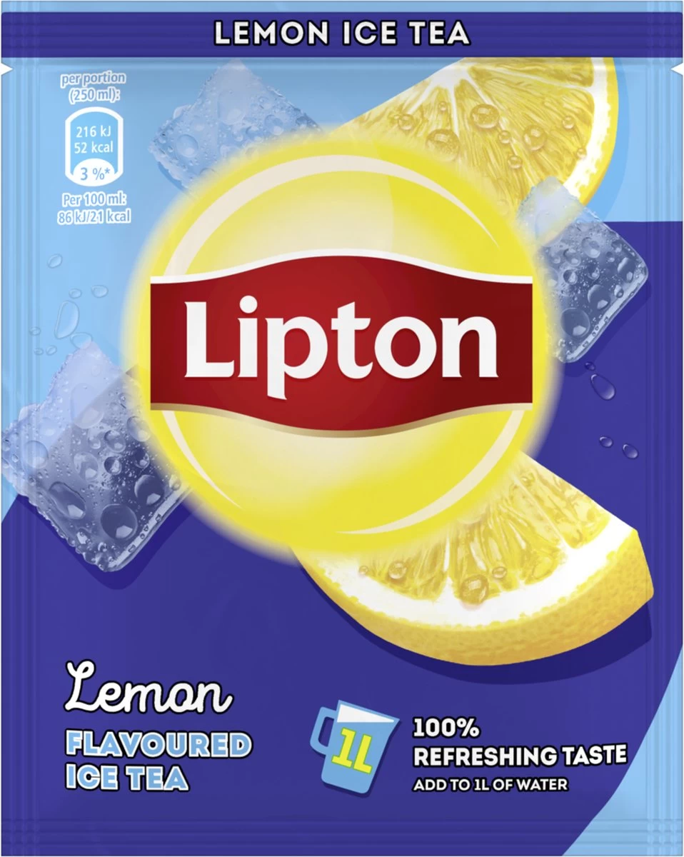 Lipton Ice Tea Powder - Citroensmaak - 18 X 52 Gram - Grootverpakking 3 Lipton Ice Tea Powder - Citroensmaak - 18 X 52 Gram - Grootverpakking