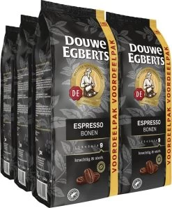 Bestsellers 1 Douwe Egberts Espresso Koffiebonen - 4 X 1000 Gram - Extra Grote Verpakking